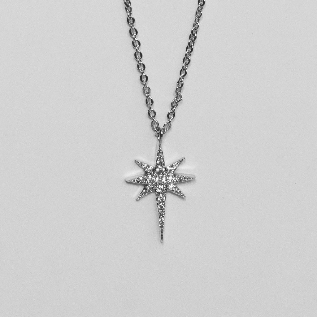 Brilliance Bethlehem Star Pendant Necklace White Gold– Jacob Rachel