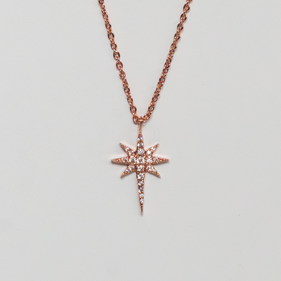 Brilliance Bethlehem Star Pendant Necklace - Rose Gold