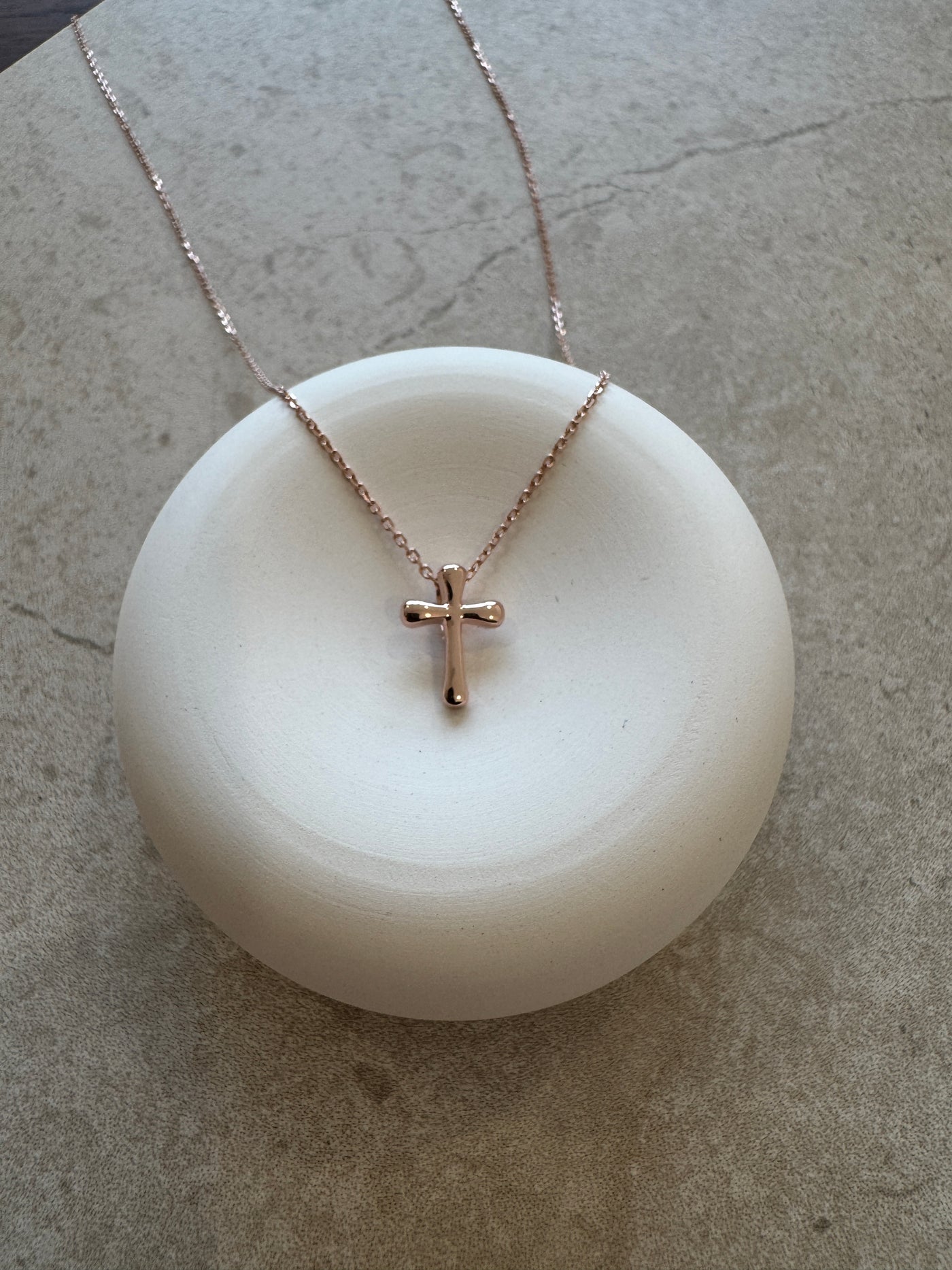 Agape Cross Pendant Necklace - 925 Silver