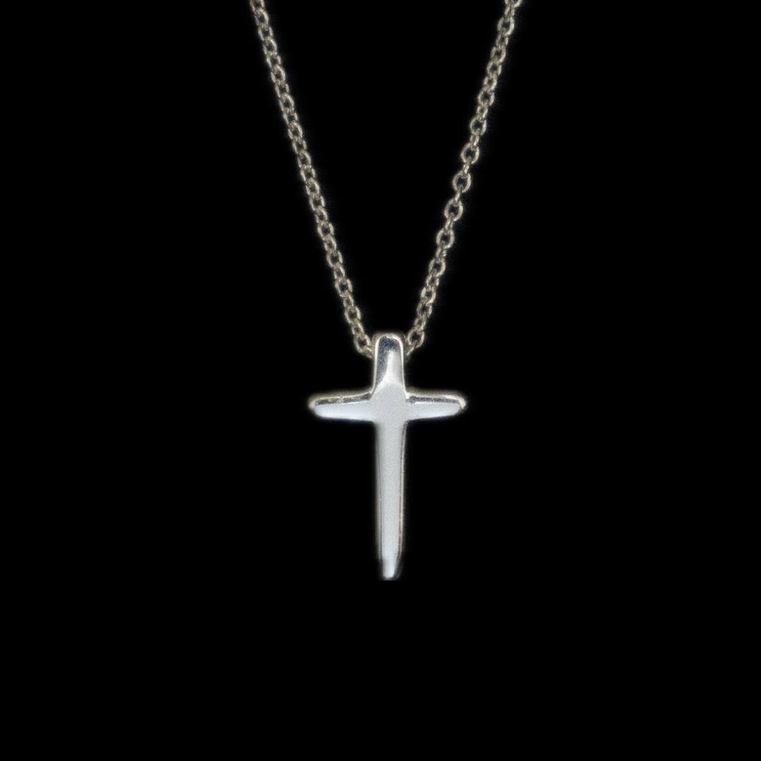 Mini Cross Pendant Necklace - 925 Silver