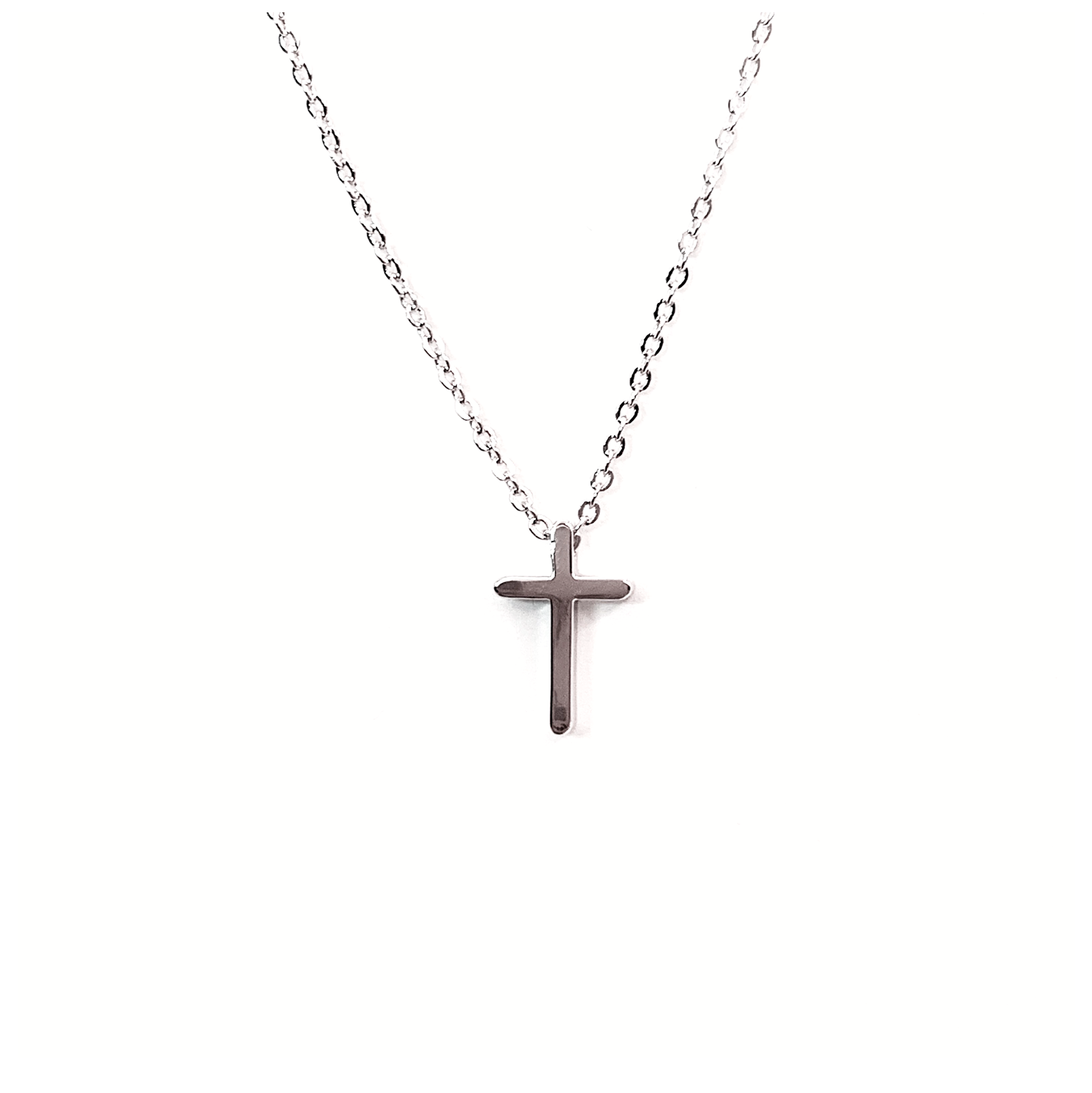 White gold 2025 baby cross necklace